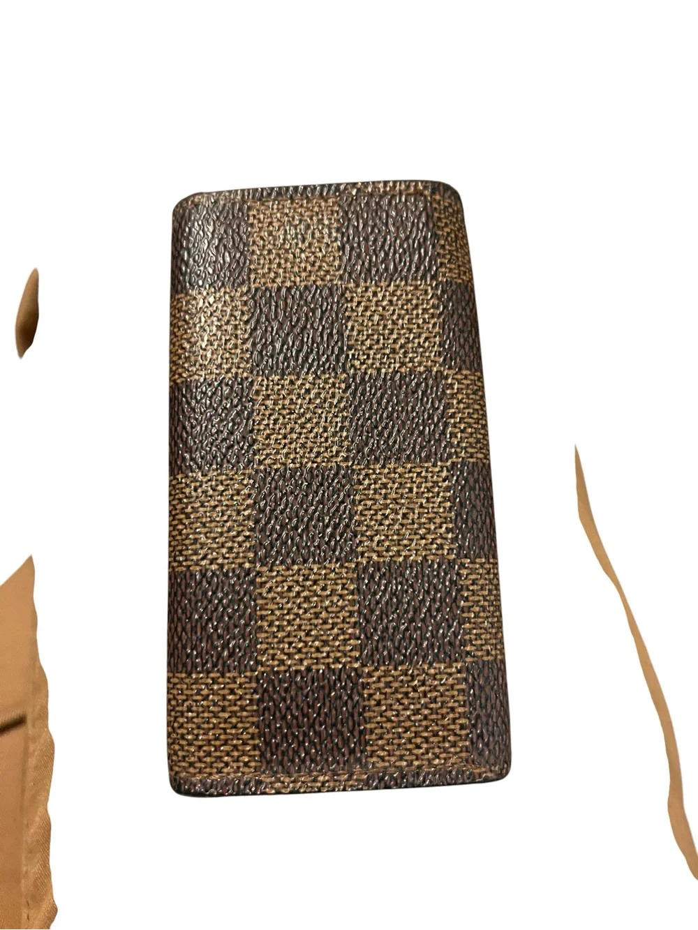 Brown Checkered Key Holder